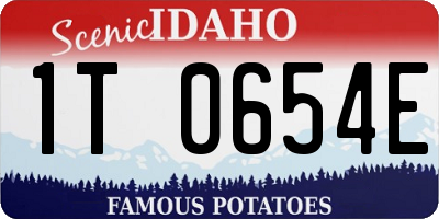 ID license plate 1T0654E