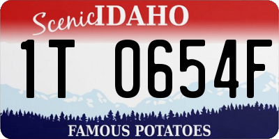 ID license plate 1T0654F