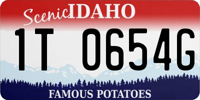 ID license plate 1T0654G