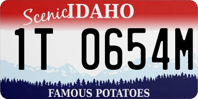 ID license plate 1T0654M