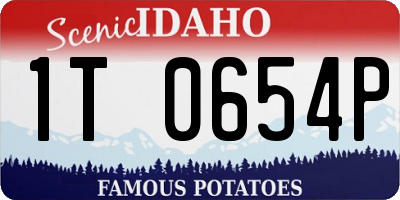 ID license plate 1T0654P
