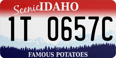 ID license plate 1T0657C