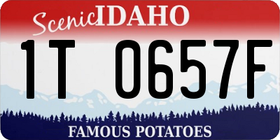 ID license plate 1T0657F