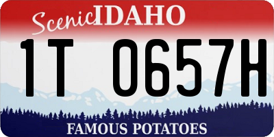 ID license plate 1T0657H