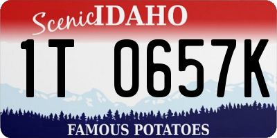 ID license plate 1T0657K