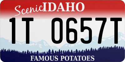 ID license plate 1T0657T