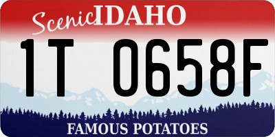 ID license plate 1T0658F