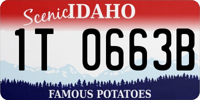 ID license plate 1T0663B