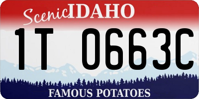 ID license plate 1T0663C