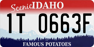 ID license plate 1T0663F