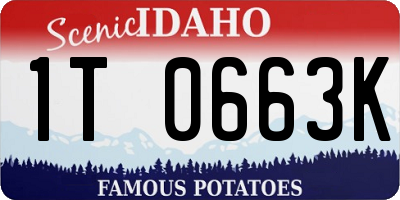 ID license plate 1T0663K