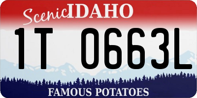 ID license plate 1T0663L