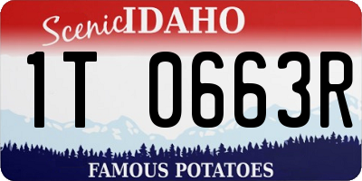 ID license plate 1T0663R