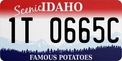 ID license plate 1T0665C