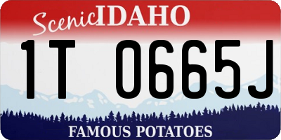 ID license plate 1T0665J