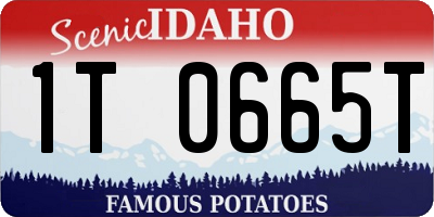 ID license plate 1T0665T