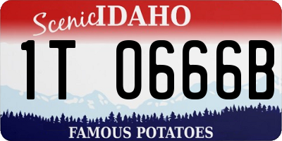 ID license plate 1T0666B
