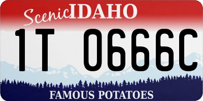 ID license plate 1T0666C