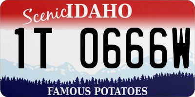 ID license plate 1T0666W
