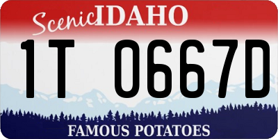 ID license plate 1T0667D