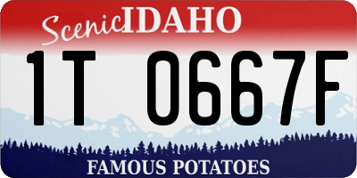 ID license plate 1T0667F
