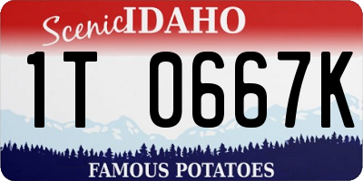 ID license plate 1T0667K