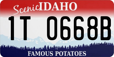 ID license plate 1T0668B