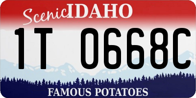 ID license plate 1T0668C