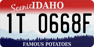 ID license plate 1T0668F