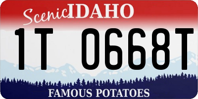 ID license plate 1T0668T