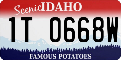 ID license plate 1T0668W