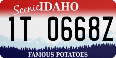 ID license plate 1T0668Z