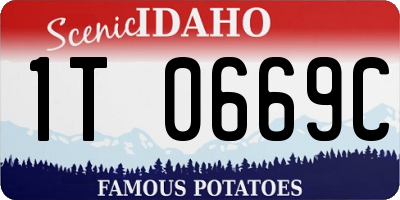 ID license plate 1T0669C