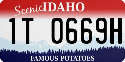 ID license plate 1T0669H