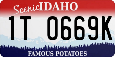 ID license plate 1T0669K