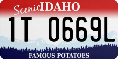 ID license plate 1T0669L