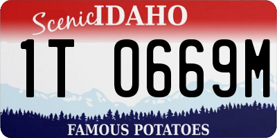 ID license plate 1T0669M
