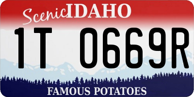 ID license plate 1T0669R