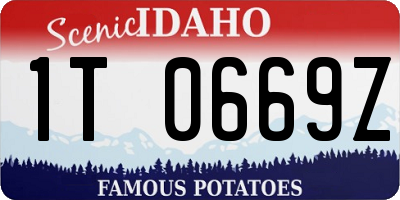 ID license plate 1T0669Z