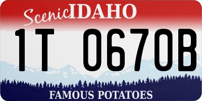 ID license plate 1T0670B