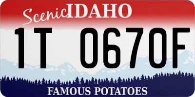 ID license plate 1T0670F