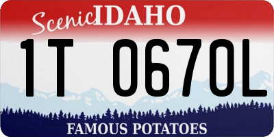 ID license plate 1T0670L