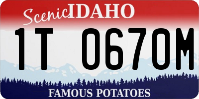 ID license plate 1T0670M