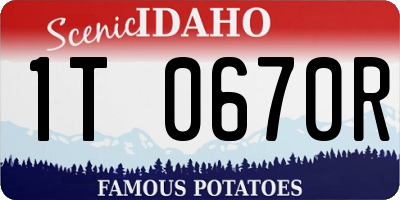 ID license plate 1T0670R