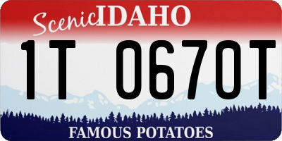 ID license plate 1T0670T