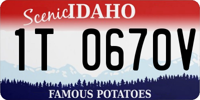 ID license plate 1T0670V