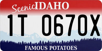 ID license plate 1T0670X