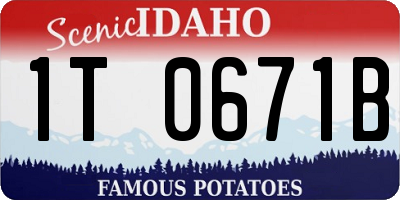 ID license plate 1T0671B