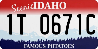 ID license plate 1T0671C