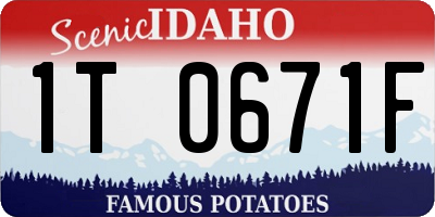 ID license plate 1T0671F